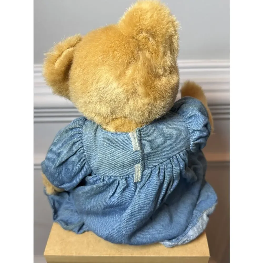 Boyds Bears Alice Plush Bear 13” Blue Dress Archive Collection Vintage 1994